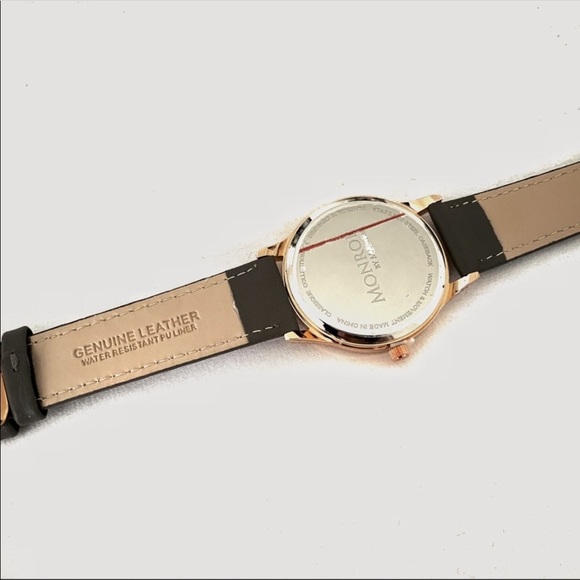 Monroe Sunburst Sole’rose Watch Gray Leather - Picture 15 of 15
